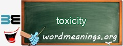 WordMeaning blackboard for toxicity